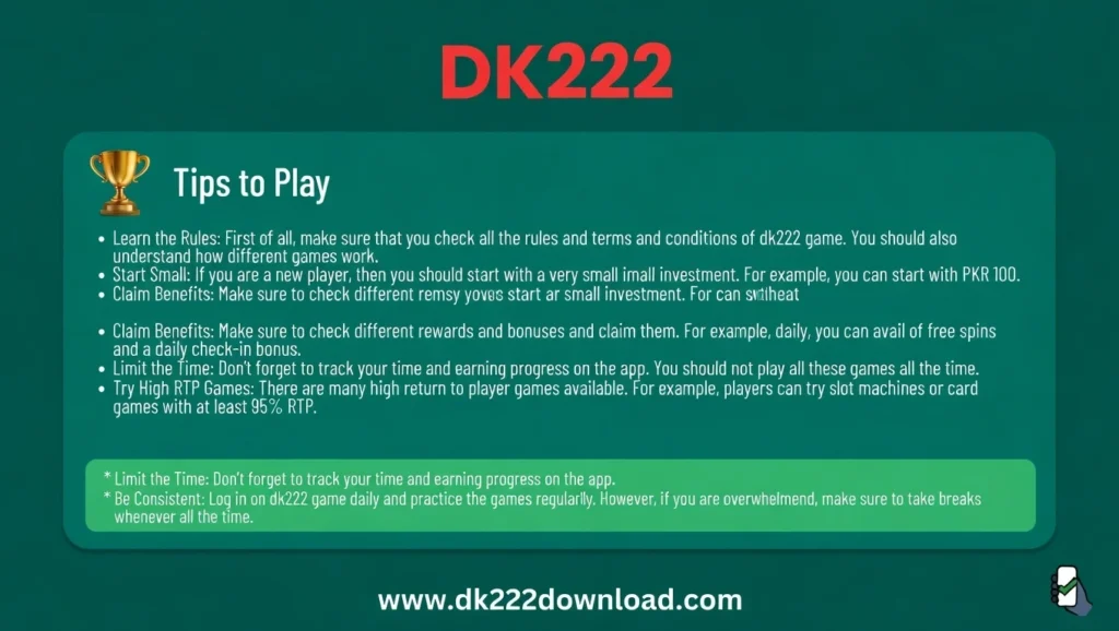 How to play Dk222 Game